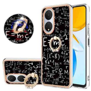 For Honor X7 Electroplating Dual-side IMD Phone Case with Ring Holder(Equation)