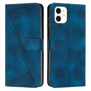 For iPhone 11 Dream Triangle Leather Phone Case with Lanyard(Blue)