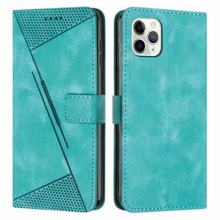 For iPhone 11 Pro Dream Triangle Leather Phone Case with Lanyard(Green)