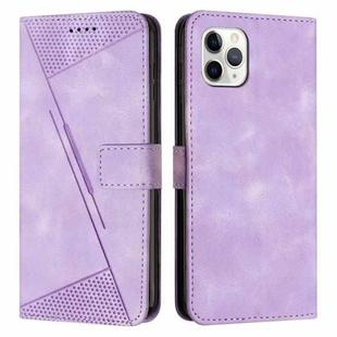 For iPhone 11 Pro Dream Triangle Leather Phone Case with Lanyard(Purple)