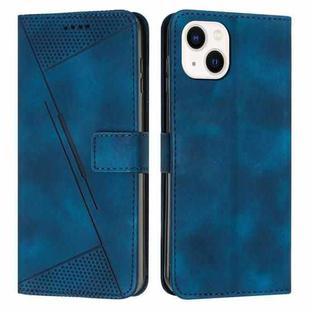 For iPhone 13 Dream Triangle Leather Phone Case with Lanyard(Blue)