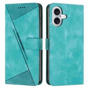 For iPhone 17 Dream Triangle Leather Phone Case with Lanyard(Green)