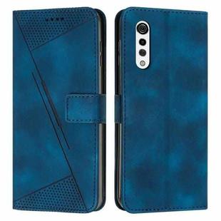For LG Velvet / G9 Dream Triangle Leather Phone Case with Lanyard(Blue)