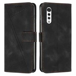 For LG Velvet / G9 Dream Triangle Leather Phone Case with Lanyard(Black)