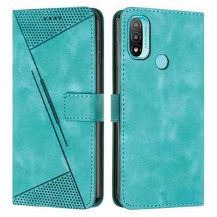 For Motorola Moto E20 / E30 / E40 Dream Triangle Leather Phone Case with Lanyard(Green)