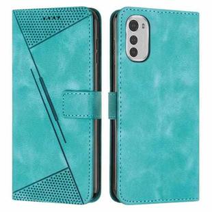 For Motorola Moto E32 Dream Triangle Leather Phone Case with Lanyard(Green)