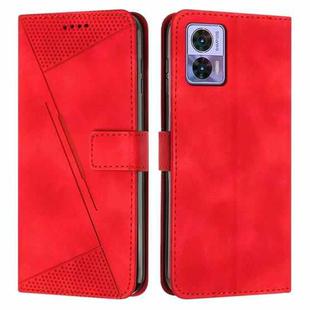 For Motorola Edge 30 Lite / 30 Neo Dream Triangle Leather Phone Case with Lanyard(Red)