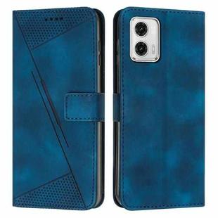 For Motorola Moto G 5G 2023 Dream Triangle Leather Phone Case with Lanyard(Blue)