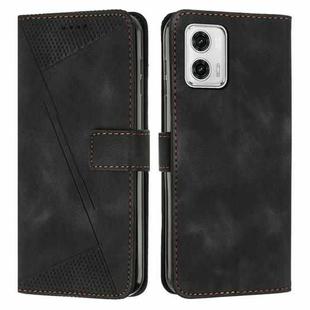 For Motorola Moto G 5G 2023 Dream Triangle Leather Phone Case with Lanyard(Black)