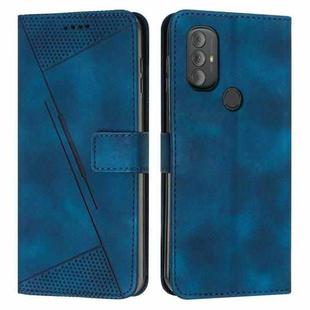 For Motorola Moto G Play 2023 / G Power 2022 Dream Triangle Leather Phone Case with Lanyard(Blue)