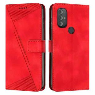 For Motorola Moto G Play 2023 / G Power 2022 Dream Triangle Leather Phone Case with Lanyard(Red)