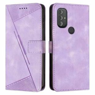 For Motorola Moto G Play 2023 / G Power 2022 Dream Triangle Leather Phone Case with Lanyard(Purple)