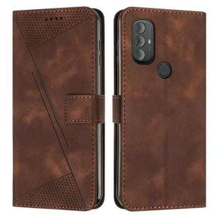 For Motorola Moto G Play 2023 / G Power 2022 Dream Triangle Leather Phone Case with Lanyard(Brown)