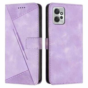 For Motorola Moto G Power 2023 Dream Triangle Leather Phone Case with Lanyard(Purple)