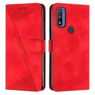 For Motorola G Pure Dream Triangle Leather Phone Case with Lanyard(Red)