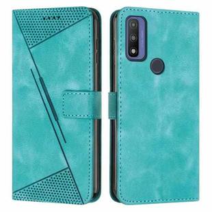 For Motorola G Pure Dream Triangle Leather Phone Case with Lanyard(Green)