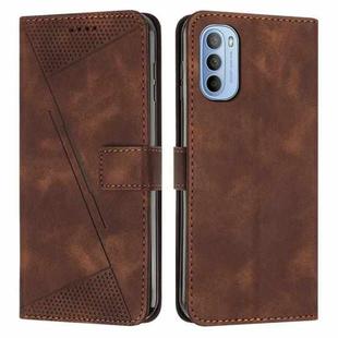 For Motorola Moto G Stylus 5G 2022 Dream Triangle Leather Phone Case with Lanyard(Brown)