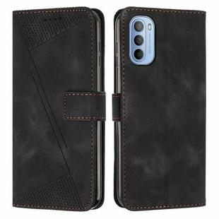 For Motorola Moto G Stylus 5G 2022 Dream Triangle Leather Phone Case with Lanyard(Black)