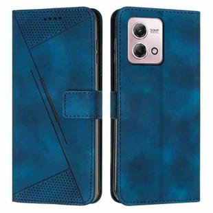 For Motorola Moto G Stylus 5G 2023 Dream Triangle Leather Phone Case with Lanyard(Blue)