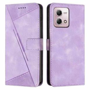 For Motorola Moto G Stylus 5G 2023 Dream Triangle Leather Phone Case with Lanyard(Purple)