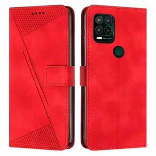 For Motorola Moto G Stylus 5G 2021 Dream Triangle Leather Phone Case with Lanyard(Red)