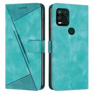 For Motorola Moto G Stylus 5G 2021 Dream Triangle Leather Phone Case with Lanyard(Green)