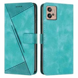 For Motorola Moto G32 Dream Triangle Leather Phone Case with Lanyard(Green)
