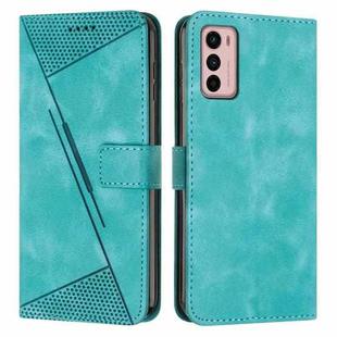 For Motorola Moto G42 Dream Triangle Leather Phone Case with Lanyard(Green)