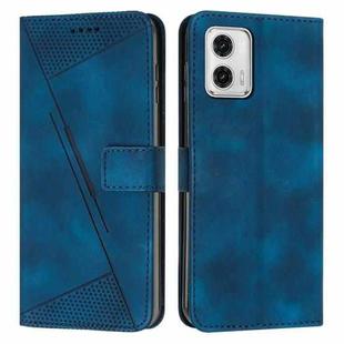 For Motorola Moto G53 / G13 Dream Triangle Leather Phone Case with Lanyard(Blue)