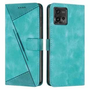 For Motorola Moto G72 Dream Triangle Leather Phone Case with Lanyard(Green)