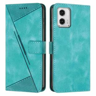 For Motorola Moto G73 Dream Triangle Leather Phone Case with Lanyard(Green)