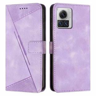 For Motorola Moto X30 Pro / Edge 30 Ultra Dream Triangle Leather Phone Case with Lanyard(Purple)