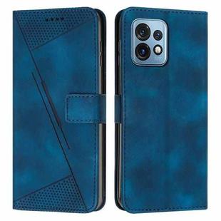 For Motorola Moto X40 / X40 Pro Dream Triangle Leather Phone Case with Lanyard(Blue)
