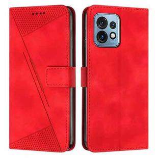 For Motorola Moto X40 / X40 Pro Dream Triangle Leather Phone Case with Lanyard(Red)