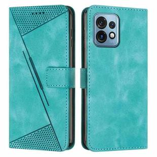 For Motorola Moto X40 / X40 Pro Dream Triangle Leather Phone Case with Lanyard(Green)