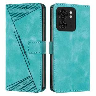 For Motorola Edge 40 Dream Triangle Leather Phone Case with Lanyard(Green)