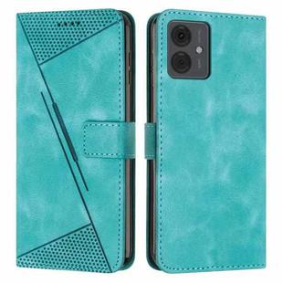 For Motorola Moto G14 Dream Triangle Leather Phone Case with Lanyard(Green)