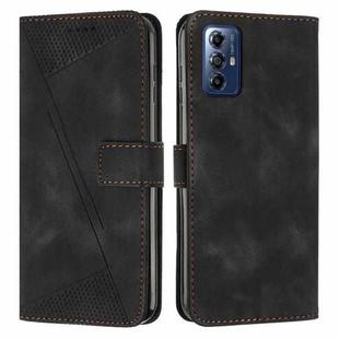 For Motorola Moto G Play 2024 Dream Triangle Leather Phone Case with Lanyard(Black)