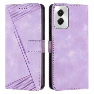 For Motorola Moto G Power 5G 2024 Dream Triangle Leather Phone Case with Lanyard(Purple)