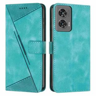 For Motorola Edge 50 Fusion Dream Triangle Leather Phone Case with Lanyard(Green)
