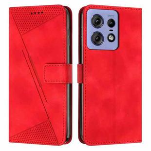For Motorola Edge 50 Ultra Dream Triangle Leather Phone Case with Lanyard(Red)