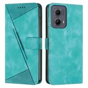 For Motorola Edge 2024 Dream Triangle Leather Phone Case with Lanyard(Green)