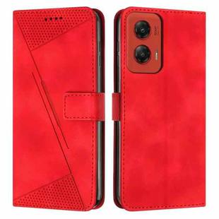 For Motorola Moto G Stylus 5G 2024 Dream Triangle Leather Phone Case with Lanyard(Red)