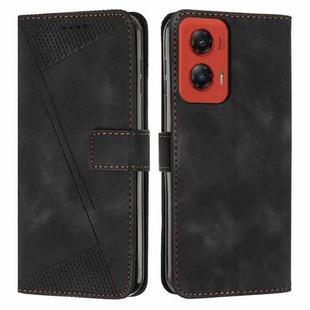 For Motorola Moto G Stylus 5G 2024 Dream Triangle Leather Phone Case with Lanyard(Black)