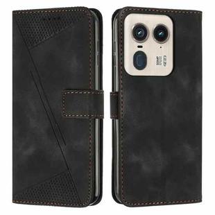 For Motorola Moto X50 Ultra Dream Triangle Leather Phone Case with Lanyard(Black)