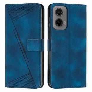 For Motorola Moto G35 Dream Triangle Leather Phone Case with Lanyard(Blue)