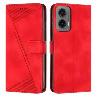 For Motorola Moto G35 Dream Triangle Leather Phone Case with Lanyard(Red)