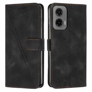 For Motorola Moto G35 Dream Triangle Leather Phone Case with Lanyard(Black)