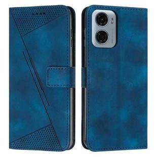 For Motorola Moto G05 Dream Triangle Leather Phone Case with Lanyard(Blue)