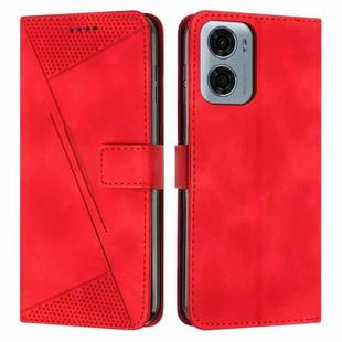 For Motorola Moto G05 Dream Triangle Leather Phone Case with Lanyard(Red)